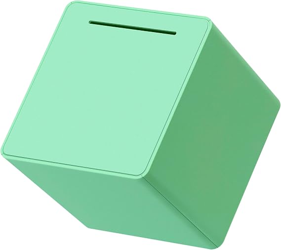 6" Piggy Bank for Adults for Savings, Assembly ABS Plastic Money Saving Box,Must Break to Open Adult Piggy Bank for Cash (Green)
