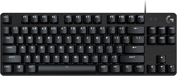 Logitech G G413 SE TKL Kablolu Oyuncu Klavyesi, Dokunsal Mekanik Anahtarlar, Arkadan Aydınlatmalı, Windows, macOS ile Uyumlu, Siyah