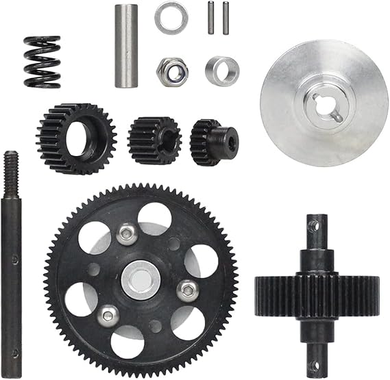 Tsolay 1:10 Rc Crawler Parts Steel Metal Transmission Gears Set Upgrade Assembled Transmission for AXIAL Scx10 Gearbox Modification Accessories