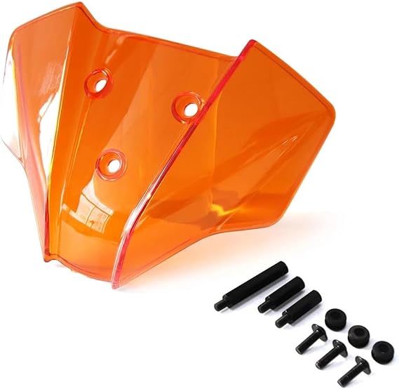 Motorcycle Windshield Windscreen Wind Deflector Protector Cover For 390 Duke 250 Duke 250 Duke 125 390 Duke 2024 2025 Wind Shield Windscreen Wind Deflectors(Orange,X-3)