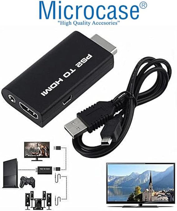 Microcase PlayStation 2 HDMI Adaptör Dönüştürücü - PS2 to HDMI