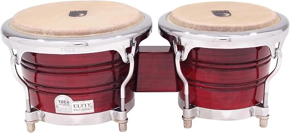 Toca Elite Pro Wood Bongos Crimson Maple Fade