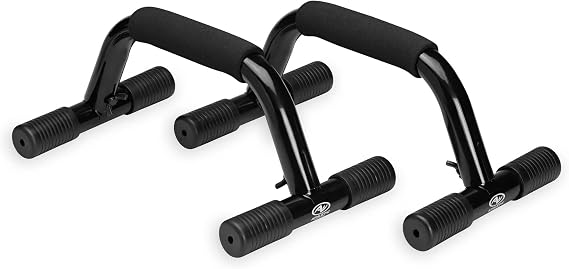 MAR | Push Up Bars for Men & Women – Heavy Duty Steel Push-Up Stands with Non-Slip Base & Cushioned Foam Handles for Home Gym Strength Training (Black, L)