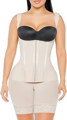 YIANNA Overbust Fajas Colombianas Shapewear for Women Tummy Control Body Shaper Girdles Post Surgery Compression Garment