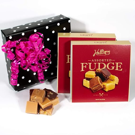 Sitting Pretty Fudge Gift Box, 2 Pounds Fudge (Chocolate Walnut)