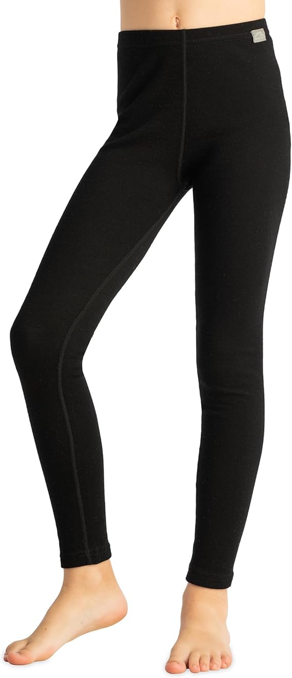 100% Merino Wool Base Layer Kids, Midweight Long Johns, Kids Thermal Pants | Soft, Non-Itchy, Midweight 250 GSM Kids/Toddler Clothes, Moisture Wicking 17.5um Pants, Breathable,Underwear Odor-Resistant