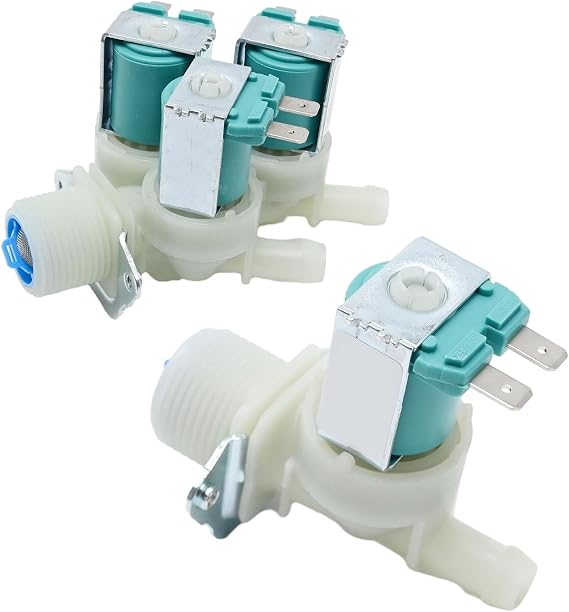 Saihisday 2Pcs 5221ER1003A Cold & Hot Washer Water Inlet Valve 5220FR2075L Replacement for LG & Kenmore