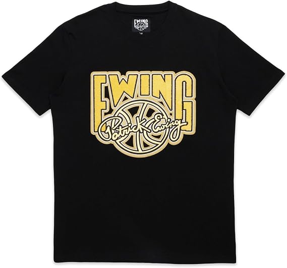 Ewing Patrick Athletics Embroidered Logo T-Shirt Black/Gold