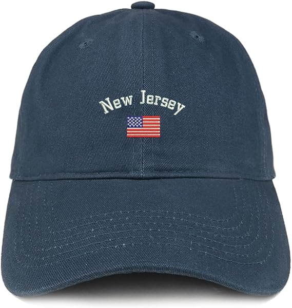 Trendy Apparel Shop New Jersey USA Flag Low Profile Soft Cotton Baseball Cap