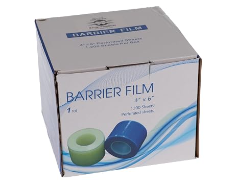 HSB 101210, Blue, 1200/Pk 8/Case, Dental Barrier Film - Self-Adhesive Protective Film for Easy Equipment Coverage & Mess-Free Application