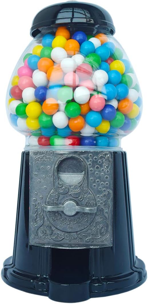 Classic Gumball Machine/Candy Dispenser, 9 Inch - Black