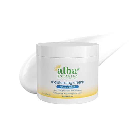Alba Botanica Moisturizing Cream, Fragrance Free, 10 Oz
