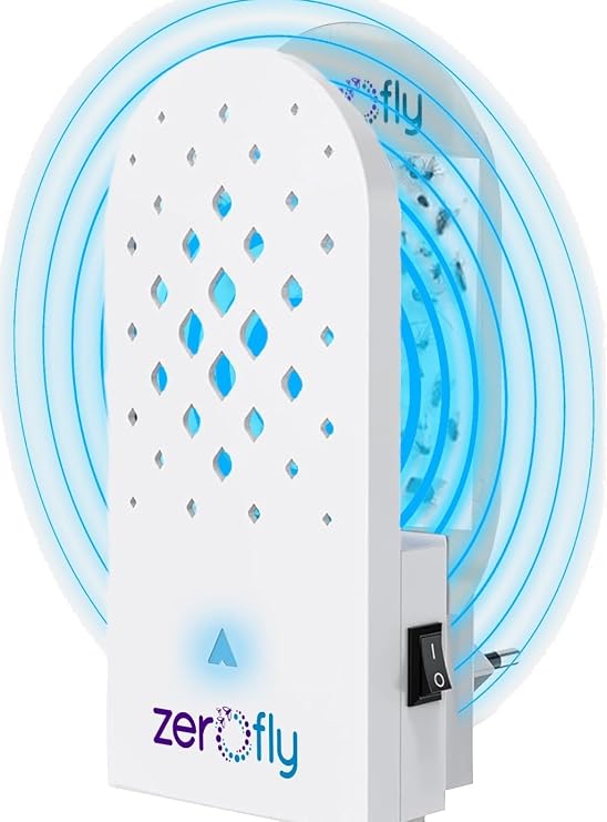 Fly Catcher Indoor, Fly Trap Indoor, (1 Device 3 Refills) Gnat Traps for House Indoor, Bug Killer, Fly Trap, Safer Plug in Light Flying Insect Trap