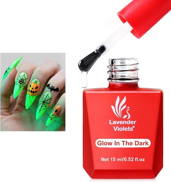 Lavender Violets Glow in the Dark Gel Top Coat 15ml