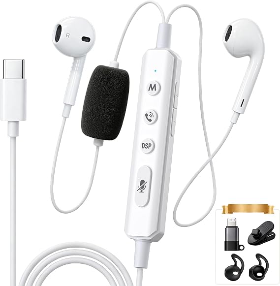 KM08 Live Streaming & Karaoke Headset with Mic, Voice Changer Sound Effects | Built-in Sound Card Voice Changer Effects, In-ear Monitoring Hear Yourself, Plug & Play Ready for TikTok YouTube Podcasting