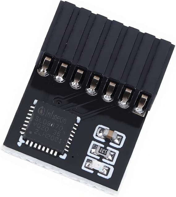 TPM 2.0 Module, 14Pin SPI Secure Storage TPM 2.0 Encryption Security Module Remote Card for ASUS Motherboard for Windows 11