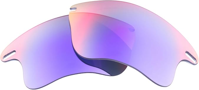 Polarized Replacement Lenses for Oakley Fast Jacket XL - Crafted in the USA - Grey Polarized with Purple Mirror