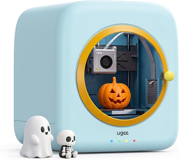 ugee Funbox 3Dプリンター – 安全な家庭用エアフィルター、AI音声/写真モデリング、ワンタップアプリプリント、やけど防止、家族向けの楽しい教育メーカー