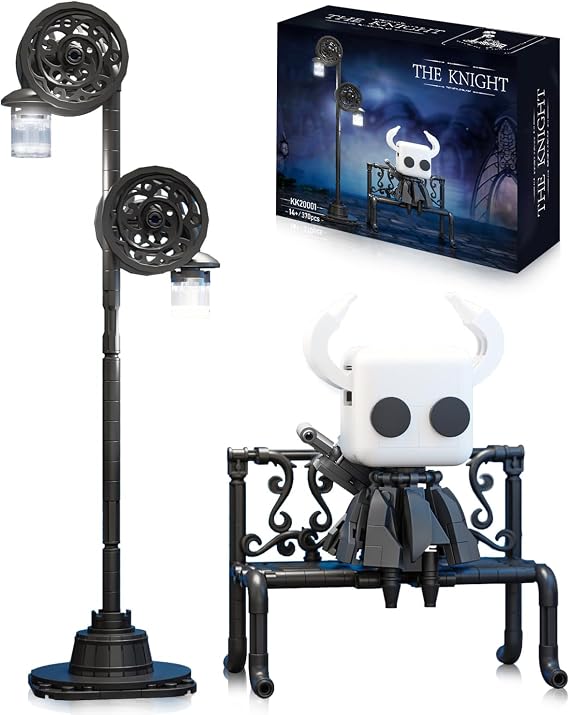 BrickTribe Knight Figure Building Toys, Popular Game Knight Merch Building Set with Light, Birthday for Adult and Kids, Compatible with Lego, 370 PCS