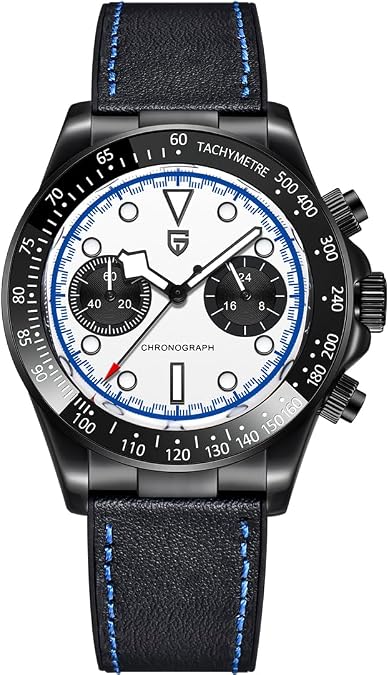 LACZ DENTON Pagani Design Panda Dial Men's Chronograph Watches Japan VK64 Movement Stianless Steel 100M Waterproof Men Fashion Casual Watch