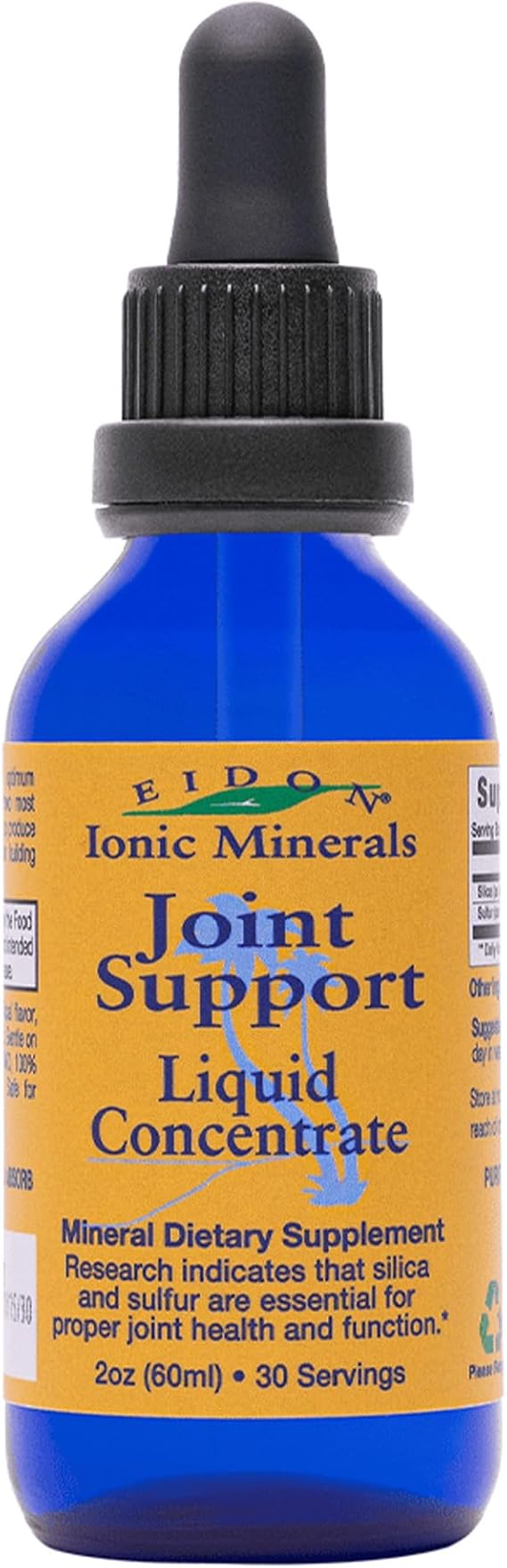 Eidon Ionic Minerals - Liquid Concentrate Collagen Supplement - 2 fl oz | Ionic Silica and Sulfur Supplement for Women & Men, Stronger Hair, Skin, and Nails, No Additives or Preservatives