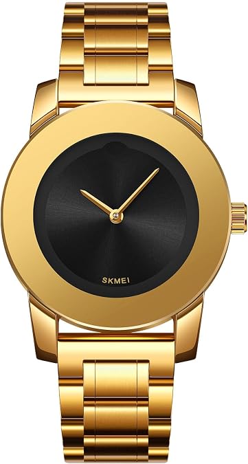 Gosasa Unisex Stainless Steel Quartz Watch, Diamond Accents