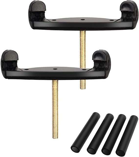 LMS Extra Long Violin Shoulder Rest Feet 1.5 Inch Extra Tall (Black)