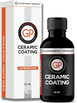 GlassParency Ceramic Coating (50mL) 9H Hydrophobic Paint Protection, Gloss and Shine, 5+ Year Pro Grade Ceramic Coating