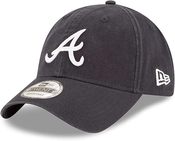 New Era MLB Core Classic 9Twenty Team Color Alternate Adjustable Strapback Baseball Hat Cap One Size Fits All - Atlanta Braves Navy