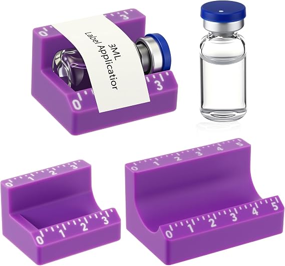 2 Pcs 3ml and 10ml Peptide Vial Label Applicator,Purple