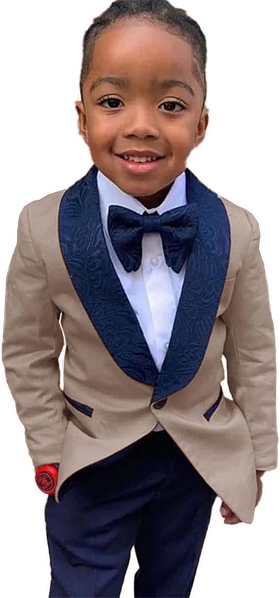 Sxfashbrd Boys Blazer Suit Jackets Slim Fit 2 Pieces Shawl Lapel Jacket Blazer Tail Tuxedos Formal Suits Party Blazer