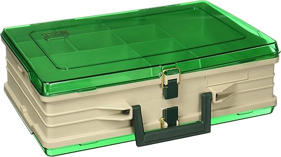 Plano Magnum Tackle Box Double Side Sandstone/Green 1119, Premium Tackle Storage,Multi