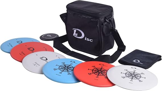 Disc Golf Starter Set-2 PCS Putter, 2 PCS Mid-Range, 2 PCS Driver, 1 Mini disc,1 Towel with Bag