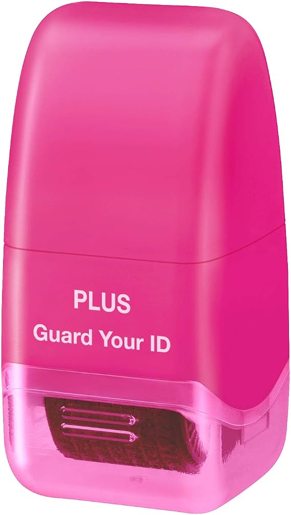 Plus Guard Your ID Mini Roller Stamp, Pink