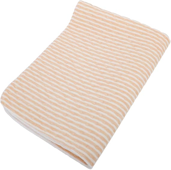 Bed Pad Washable Mattress Protector for Women Adults Thick Cotton Striped Reusable Bedwetting Changing Pad with Superior Urine Isolation and Extensive Coverage