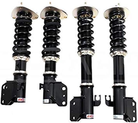 BC Racing BR Series Coilovers Replacement for Subaru WRX 2002-2007 and WRX STI 2004 Adjustable Shock Absorbers with Front Camber Plates Suspension Kit