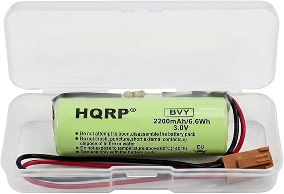 HQRP Battery Works with Fanuc A98L-0031-0012 A02B-0200-K102 Sanyo CR17450SE-R-3V CNC Series Power Mate iD, Power Mate iH, 0i-B / 0i-Mate-B, 0i-D (Stand-Alone), 15-B, 15i-A, 15i-B, 16/18-B