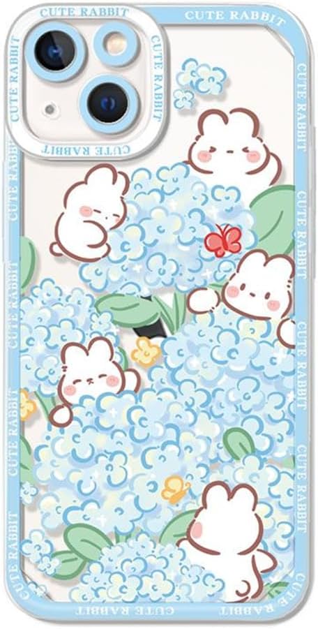Kawaii Phone Case Suitable for iPhone 17/16/15/14/13/12/11/X/8 Multi-Model Cute Cover Pink Rabbit Aesthetic (55)