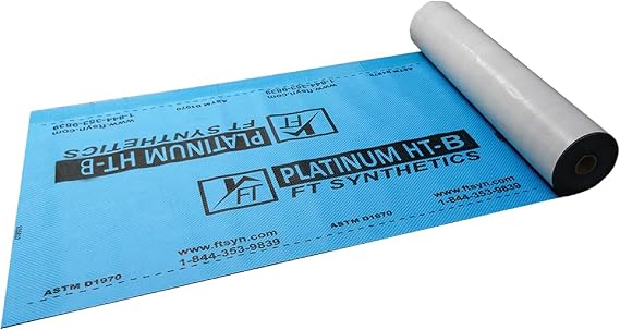 Platinum HT-B Self-Adhering Roofing Underlayment, 41 mil, High-Temp Ice & Water Shield, 100% Butyl, Nail Sealable, UV Resistant, ASTM Certified, (36"x67') Pallet of 30