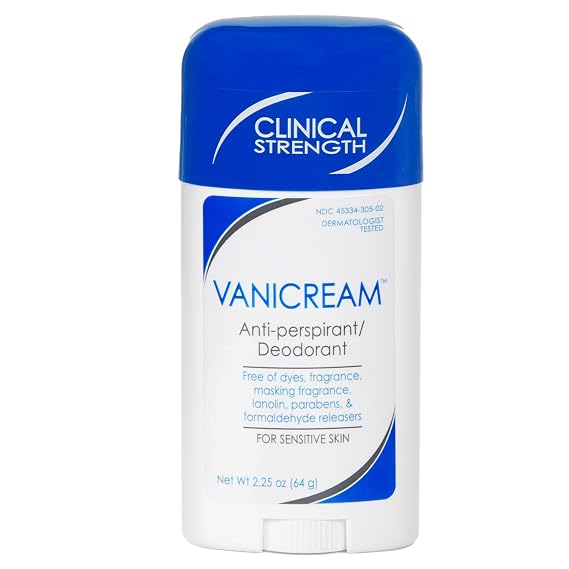 Vanicream Antiperspirant Deodorant Stick, Reduces Underarm Wetness, 2.25 Oz