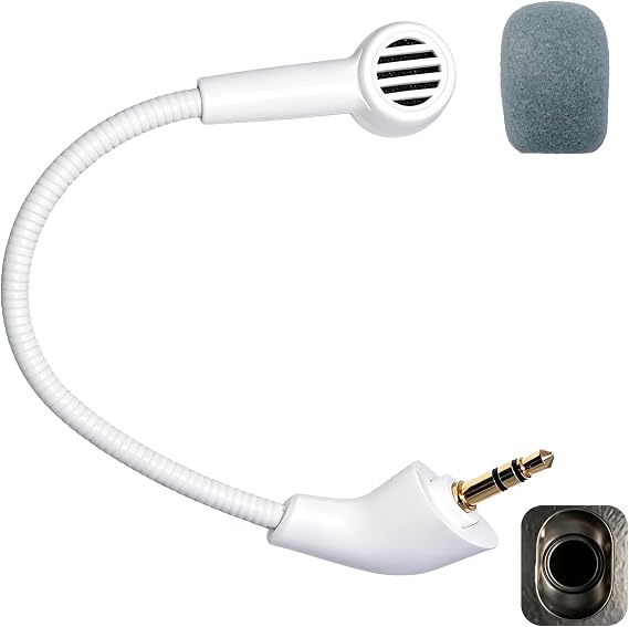 Replacement Microphone Compatible with Kingston HyperX Cloud 2 II Post-2022 2nd Version Wired Cloud Core Cloud Pro Cloud X Gaming Headphones for PS4 Xbox One Computer PC 3.5 mm Jack 6.2 Inch