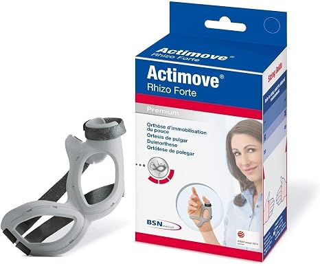 Actimove Professional Line Rhizo Forte Thumb Brace, Right, Gray, Large