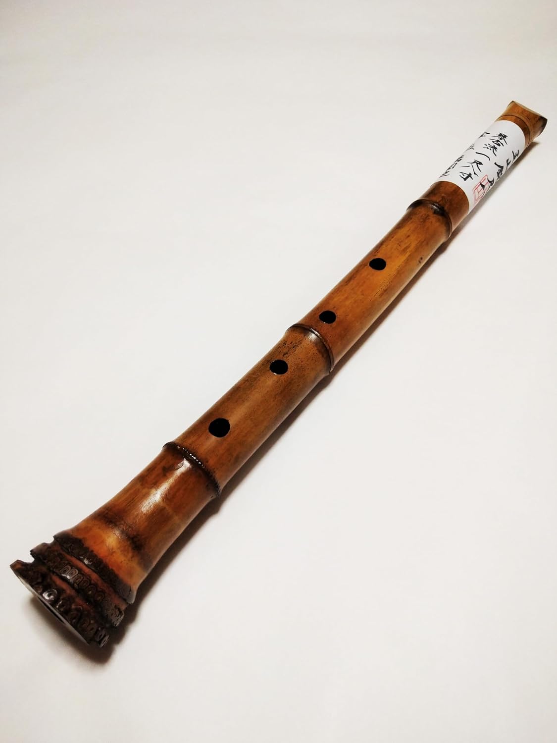 Shakuhachi Mei Tamayama Real Bamboo Kogoryu No Groundless 1.8 Inch Gyokuzan Shakuhachi Kinko-ryu Jinashi 1shaku8sun D no.319
