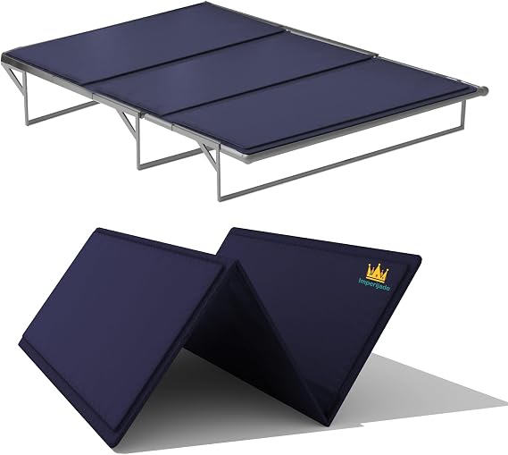Thin Bunkie Board Queen (58.5x76'') & Low Profile Bed Support Board | Breathable, Noise Minimizing, Moisture Resistant, Easy Setup | Folding Spring Box, Bed Boards for Under Mattress