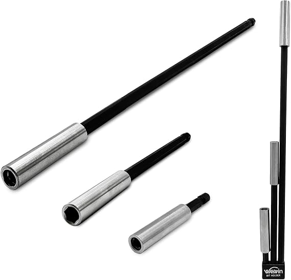3PCS Magnetic Bit Holder with Retaining Ring 3", 6", 12" Extensions
