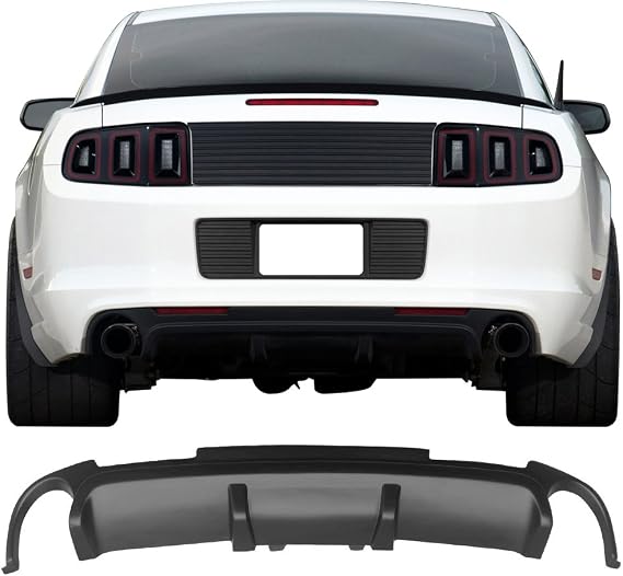 Fit 2013-2014 Ford Mustang California Special CS Boss302 Rear Diffuser | IKON MOTORSPORTS, PP Splitter Spoiler Valance Chin Diffuser Body kit Rear Bumper Lip