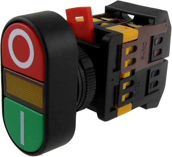 uxcell ON-OFF START STOP Push Button w Light Momentary Switch Red Green