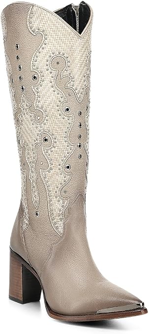 Cuadra Tall Boot for Women in Genuine Bovine Leather Beige