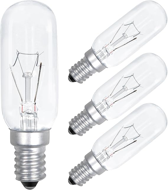 E14 40W Cooker Hood Light Bulb 230V 320lm T25 Extractor Fan Bulb SES Appliance Lamp Warm White 2700K Dimmable- 4Pack [Energy Class F]