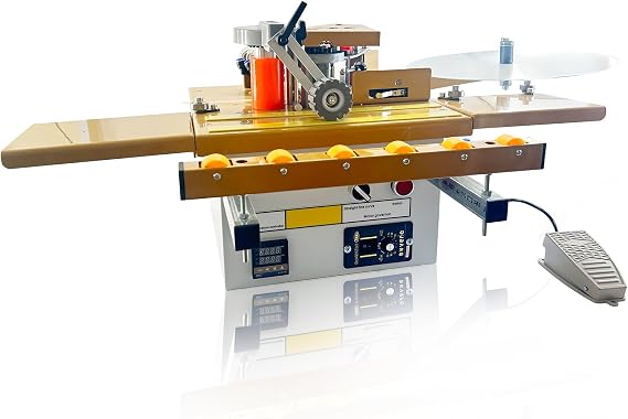Portable Woodwork Edge Bander Banding Machine,Automatic Tape Breaking Adjustable Speed Edge Banding Machine Curve Straight Edge Bander Control With Microcomputer Intelligent Temperature